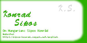 konrad sipos business card